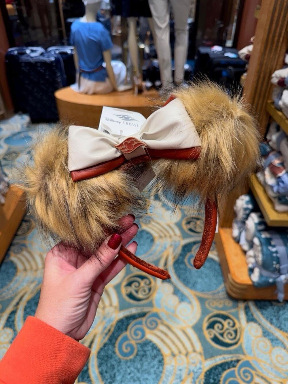 Disney Cruise Line DCL Magic Alaska Minnie Mouse Ears Fur Ear HeadBand 2026